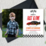 Fast & Five Red Flame Race Car 5th Birthday Party Invitation
