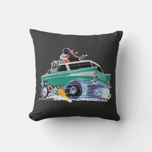 FAST FOOD 1956 Chevy GASSER Throw Pillow