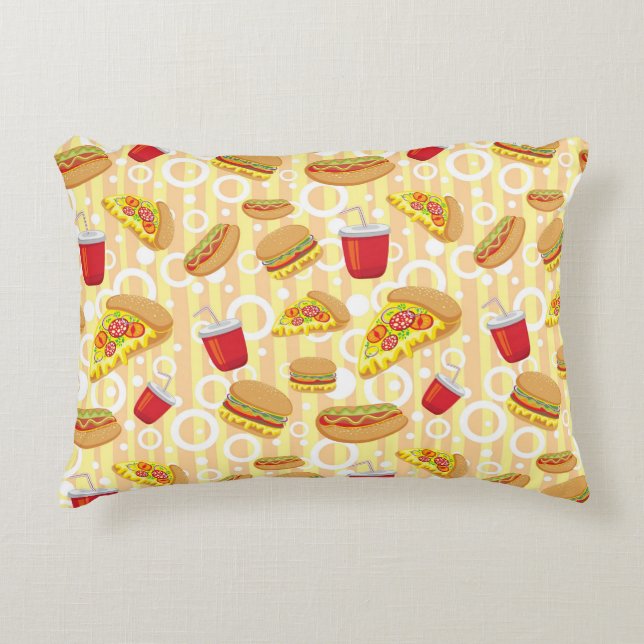 Fast Food Accent Pillow (Front)