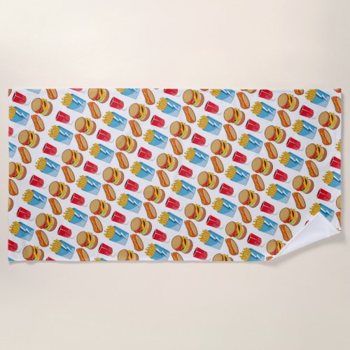 FAST FOOD BEACH TOWEL