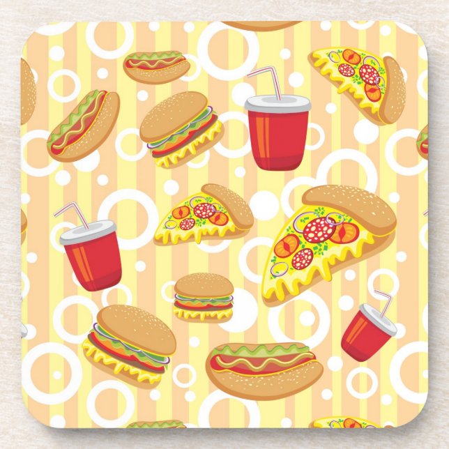 Fast Food Beverage Coaster (Front)