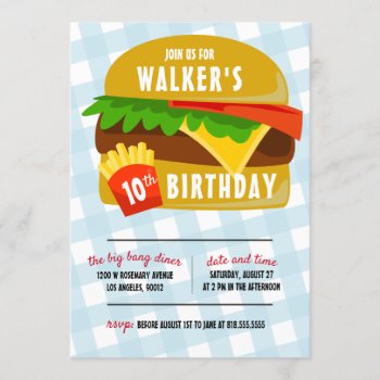 Fast Food Birthday Invitation by party_depot at Zazzle