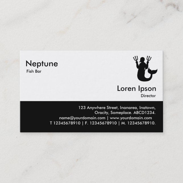 Fast Food - Black Business Card (Front)