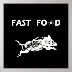 Fast food boar hunting poster