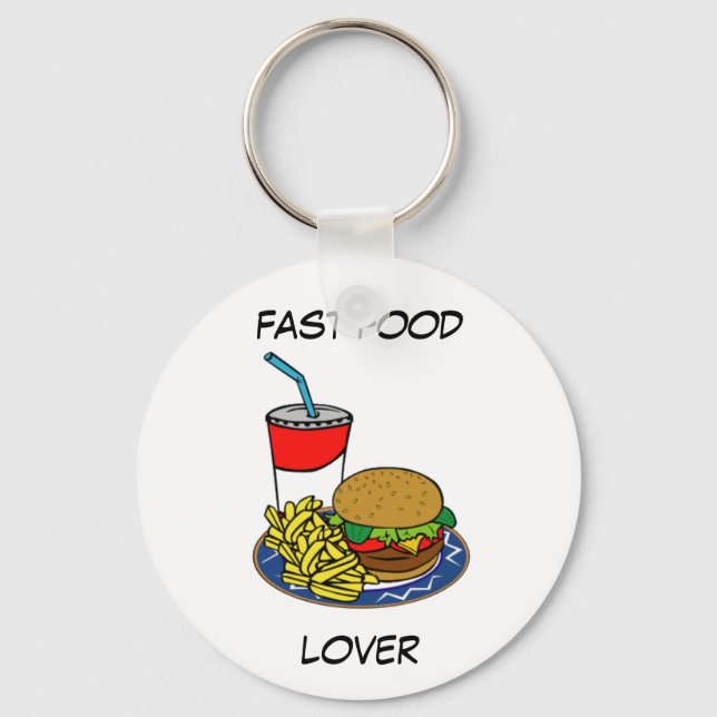 Fast Food- Burger & Fries Keychain (Front)