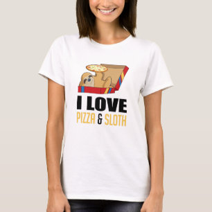 Fast Food Burger Sloth Funny Pizza Eat Foodie Gift T-Shirt