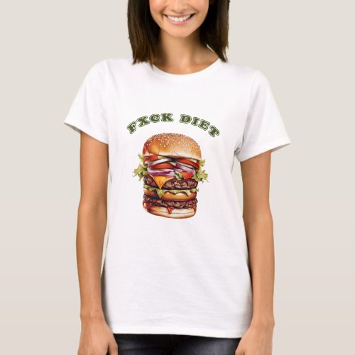 Fast Food Burger T_Shirt