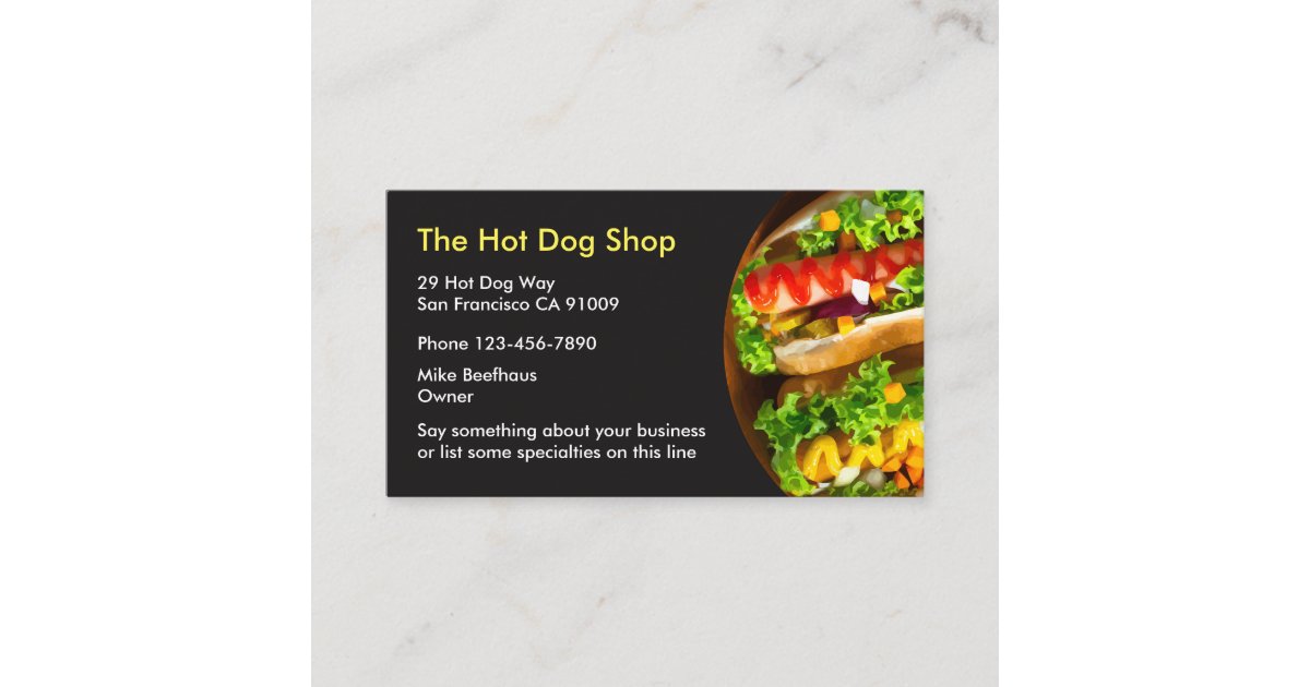 Fast Food Businesscards Business Card | Zazzle.com