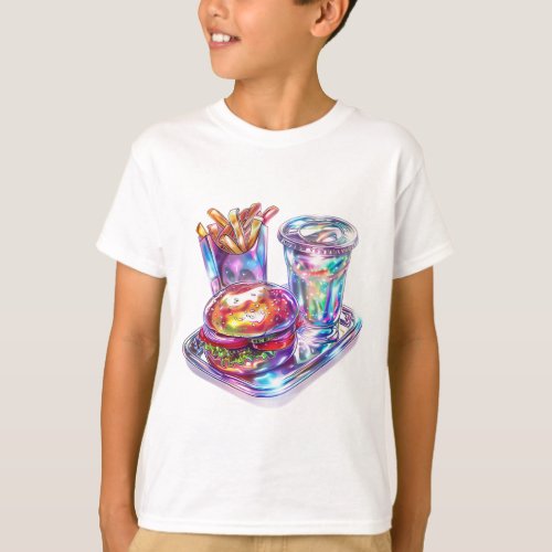 Fast Food Colorful T_Shirt