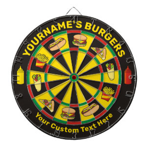 Fast Food Dartboard with Custom Text