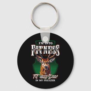 Fast Food Deer Hunting Fitness Deer In My Freezer Keychain