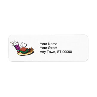 fast food diner meal label