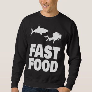 Fast Food Diver Shark Scuba Diving Diver Cute Sweatshirt