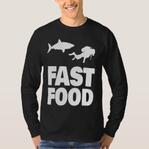 Fast Food Diver Shark Scuba Diving Diver Cute T-Shirt