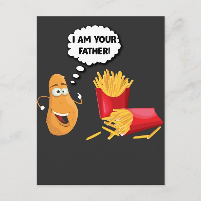 Fast Food Festival Sarcastic Humor Fries Potato Postcard (Front)