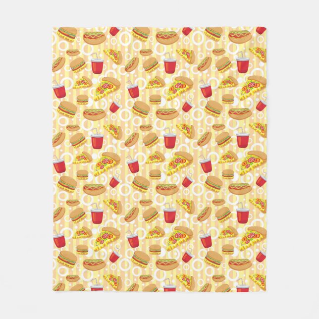 Fast Food Fleece Blanket (Front)