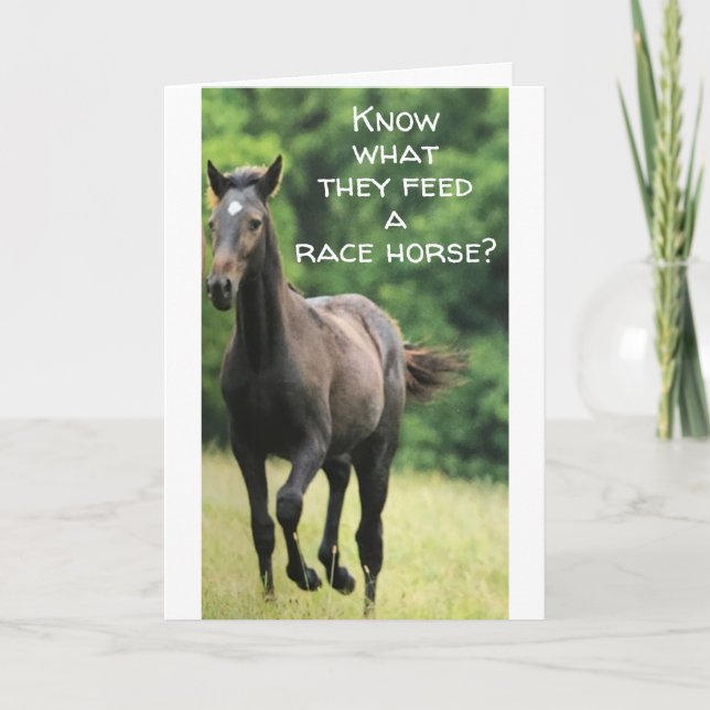 ***FAST FOOD FOR THE HORSE** GET WHAT U WANT TOO!! CARD (Front)