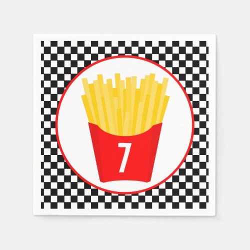 Fast Food French Fry Birthday Napkins