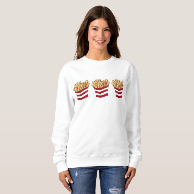 Fast Food French Fry Fries Foodie Sweatshirt (Front Full)