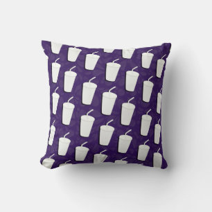 Fast Food Fun Novelty Shakes Design Art Throw Pillow