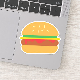 Fast Food Hamburger Die Cut Sticker Decal