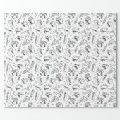 Fast Food Hamburger Fries Hot Dog Chicken Pattern Wrapping Paper (Flat)
