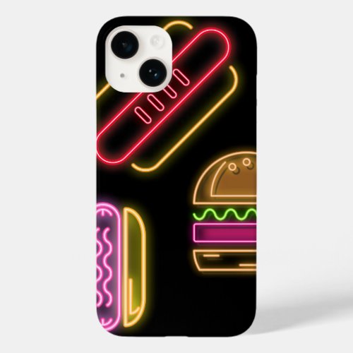Fast Food Hot Dogs and Hamburger Case_Mate iPhone 14 Case