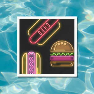 Fast Food Hot Dogs and Hamburger Napkins