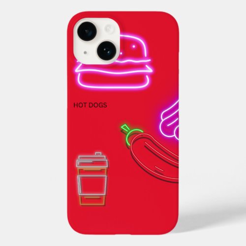 Fast Food Hot Dogs Chili  Pepper Case_Mate iPhone 14 Case