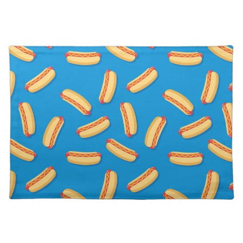 Fast Food Hotdogs Pattern Cloth Placemat