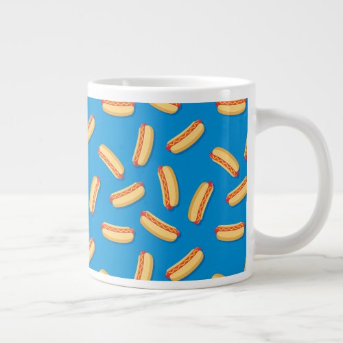 Fast Food Hotdogs Pattern Giant Coffee Mug