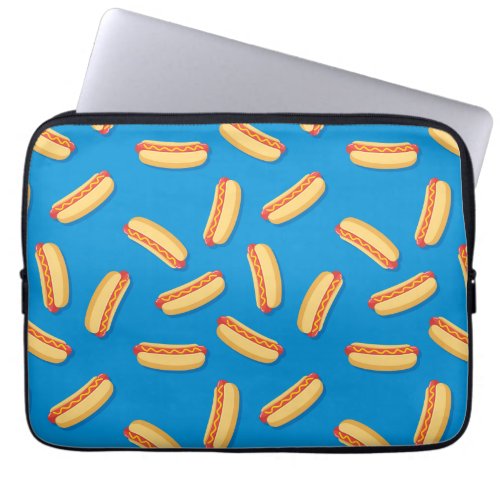 Fast Food Hotdogs Pattern Laptop Sleeve