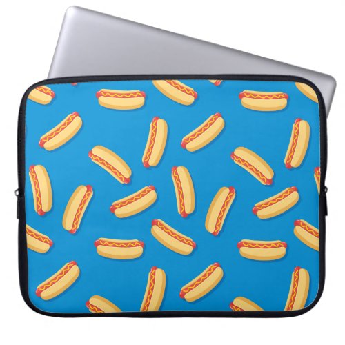 Fast Food Hotdogs Pattern Laptop Sleeve