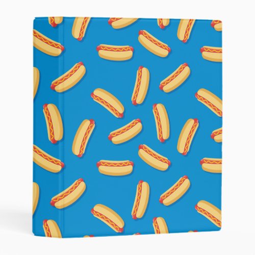 Fast Food Hotdogs Pattern Mini Binder