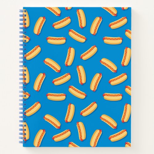 Fast Food Hotdogs Pattern Notebook