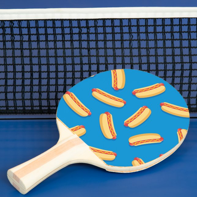 Fast Food Hotdogs Pattern Ping Pong Paddle (Insitu)