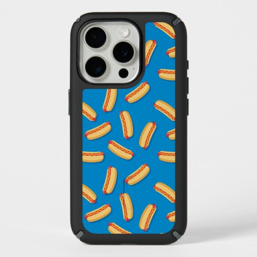 Fast Food Hotdogs Pattern iPhone 15 Pro Case