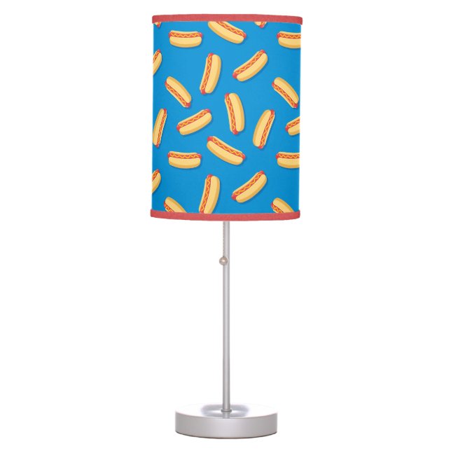 Fast Food Hotdogs Pattern Table Lamp (Front)