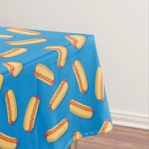 Fast Food Hotdogs Pattern Tablecloth