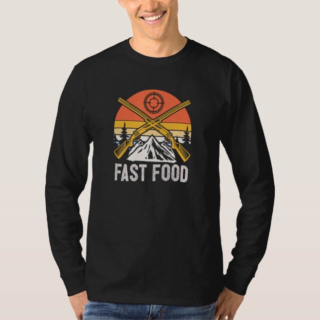 Fast Food Hunting Bowhunting Hunter Bowhunter Spea T-Shirt (Front)