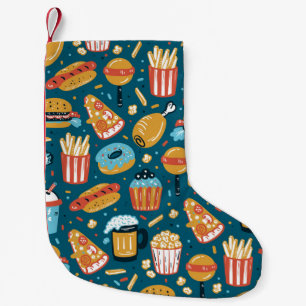 Fast Food Icons: Vintage Doodles Small Christmas Stocking