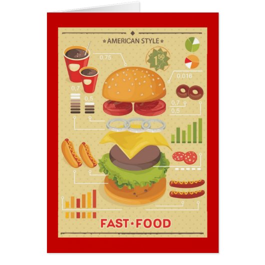 Fast food info graphic cards (Front)
