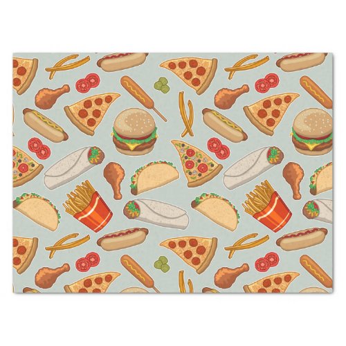 Fast Food Junk Food Pizza Burgers Hot Dogs Tissue Paper