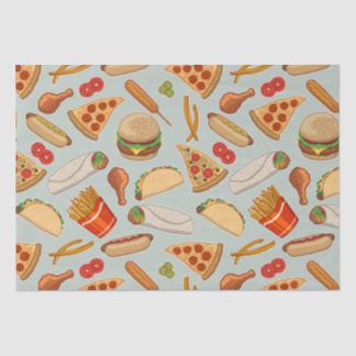 Fast Food Junk Food Pizza Burgers Hot Dogs Tissue Paper