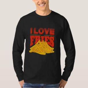 Fast Food Junkie Chips  Red White Fun T-Shirt