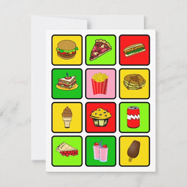 Fast Food Junkie invitation (Front)