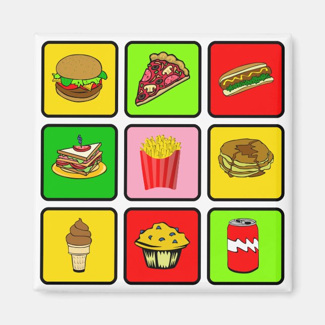 Fast Food Junkie magnet (Front)