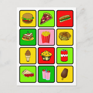 Fast Food Junkie postcard