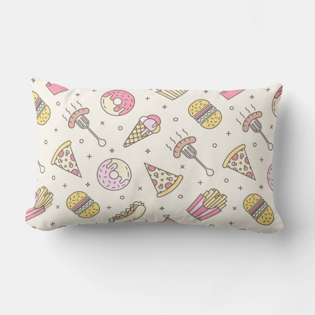 Fast Food Lumbar Pillow (Front)