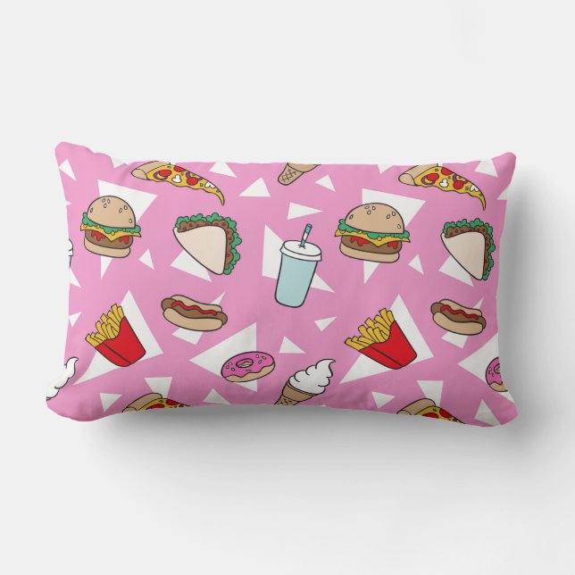Fast Food Lumbar Pillow (Front)